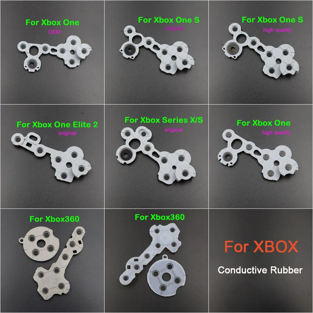 2Sets Conductive Rubber D-pad Button Contact Pad For Microsoft Xbox Series X S Xbox One S XBOX360 XBOX One Elite2 Controller