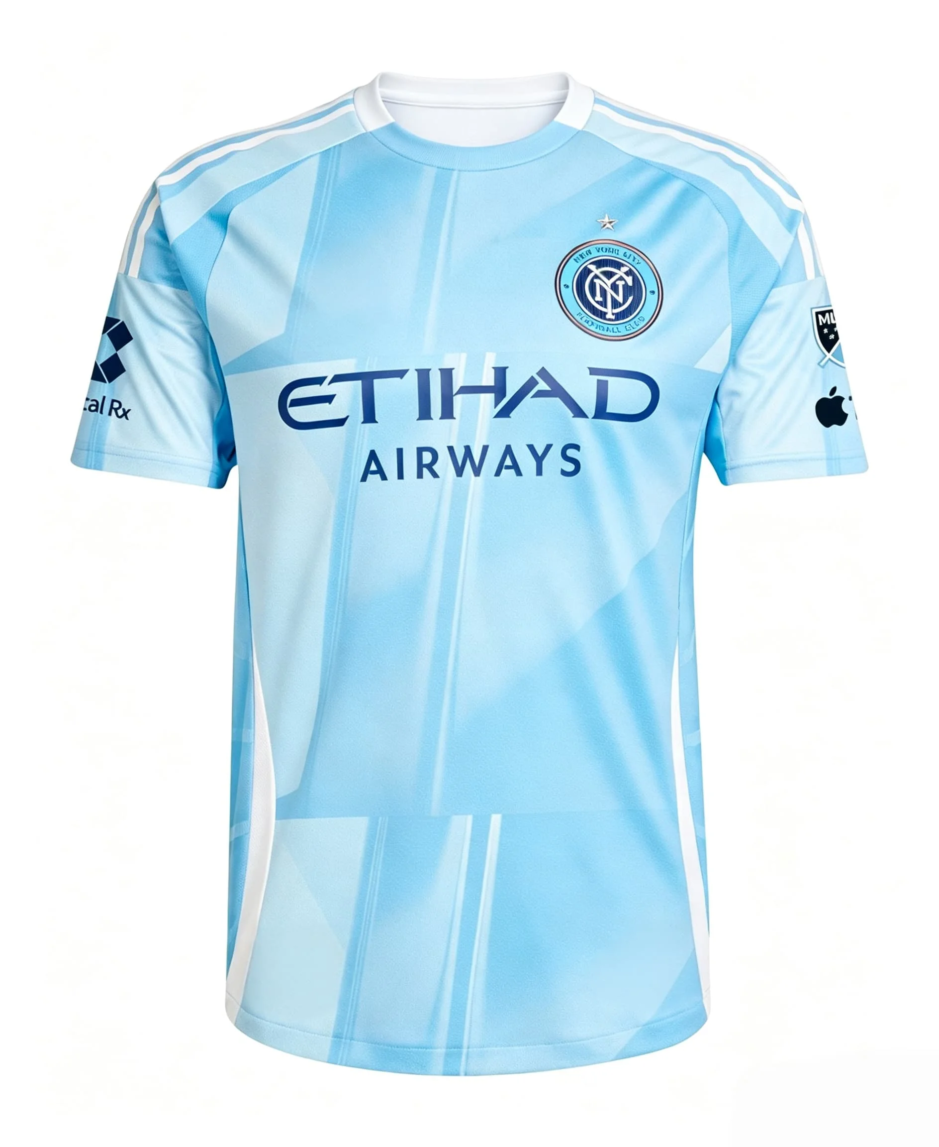 26‑27 Maillot de football domicile du New York City FC pour hommes, manches courtes, séchage rapide, version fan, uniforme sportif Moto