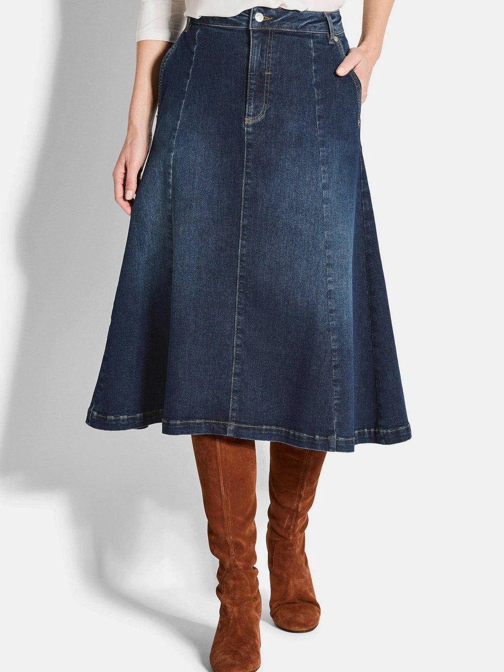 Goldner Jeansröcke Damen blau, 38