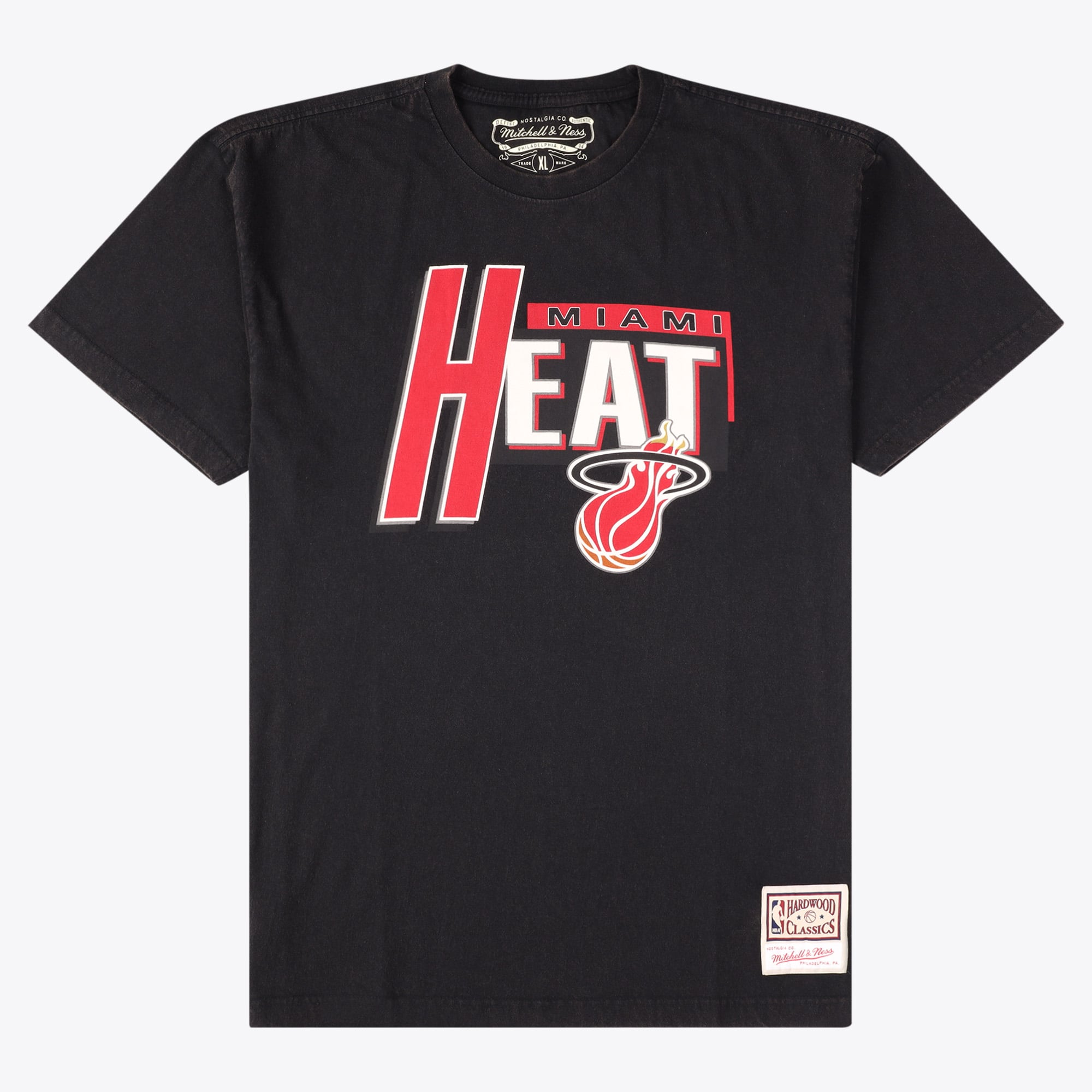 Miami Heat Mitchell & Ness Centre Circle T-Shirt - Schwarz - Herren Herren