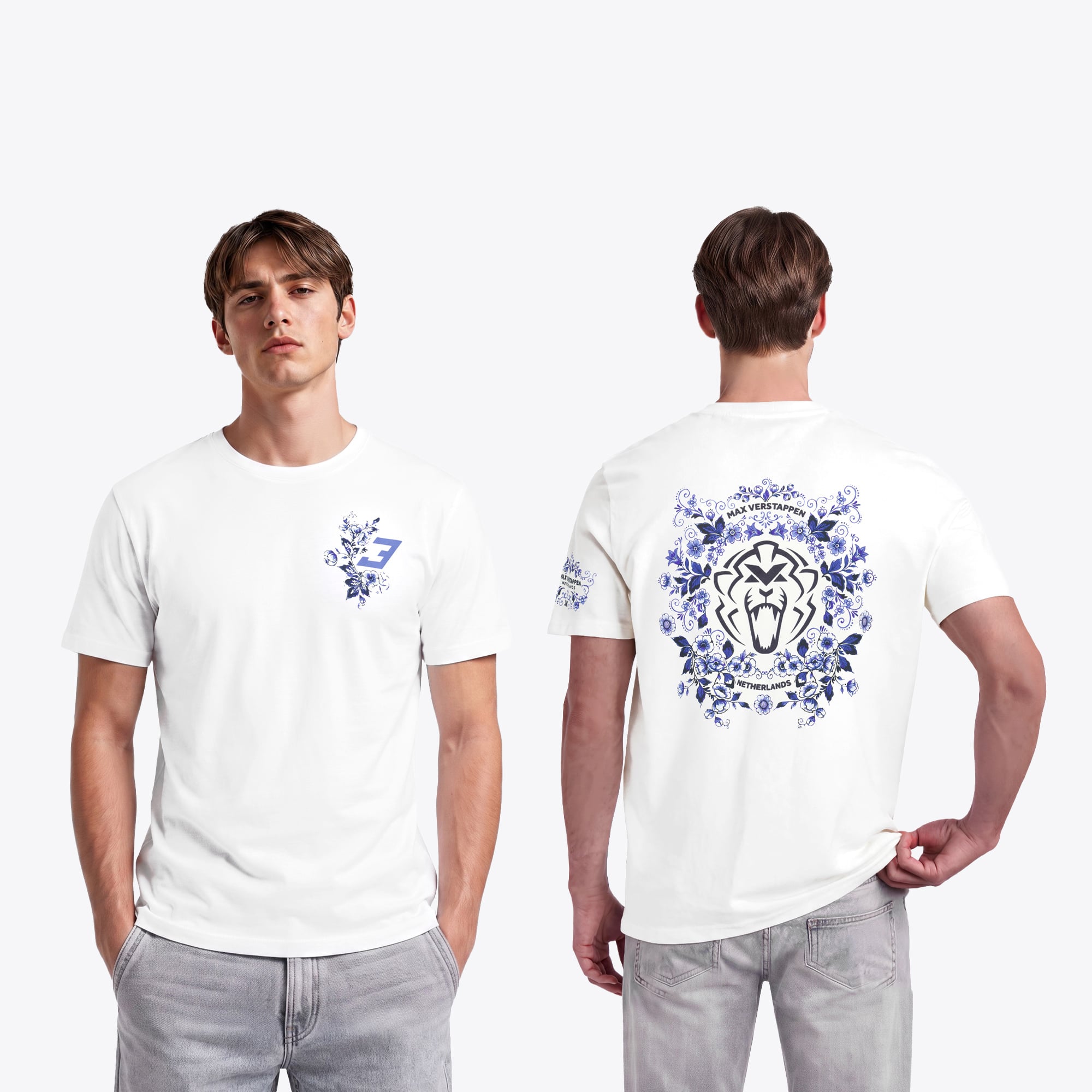 T-shirt « Unleash the Lion » bleu de Delft - Homme - Homme Taille: S - F1 Store FR
