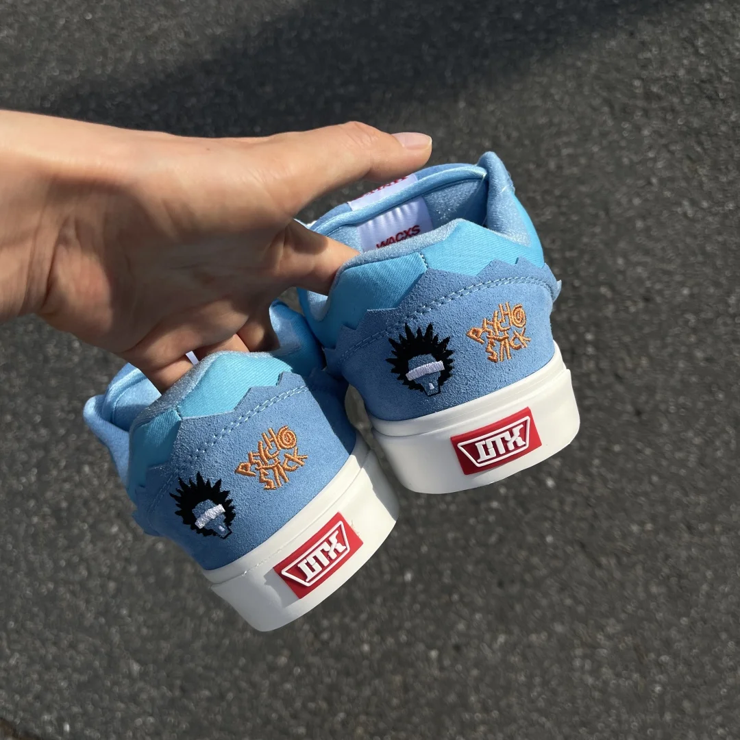 Blau-weiß bestickte Lightning Fat Bread-Schuhe, American Street Low-Top-Skateschuhe, verschleißfeste, atmungsaktive, trendige Unisex-Cas-Schuhe