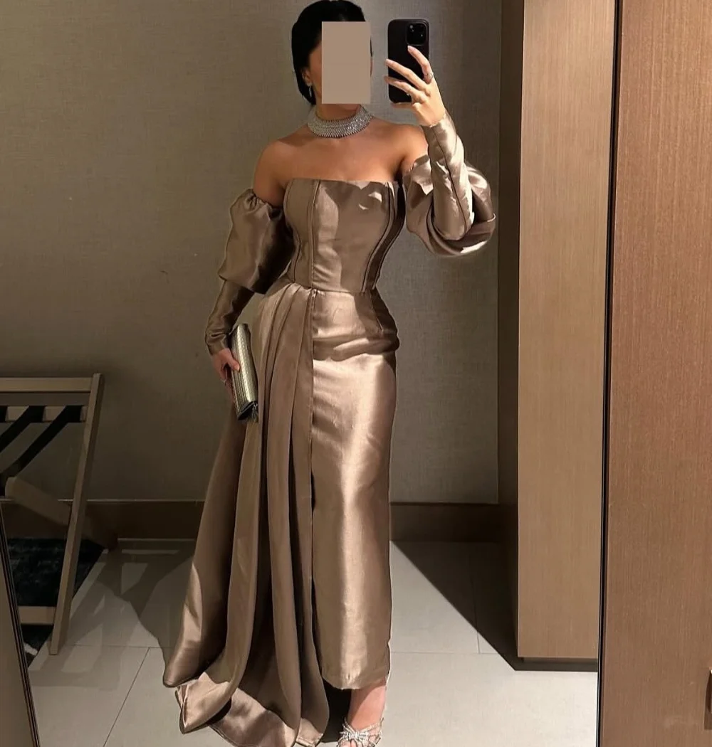 Customized Exquisite Charmeuse Pleat Straight Sweetheart Midi Dresses Bespoke Occasion Elegant Modern Style