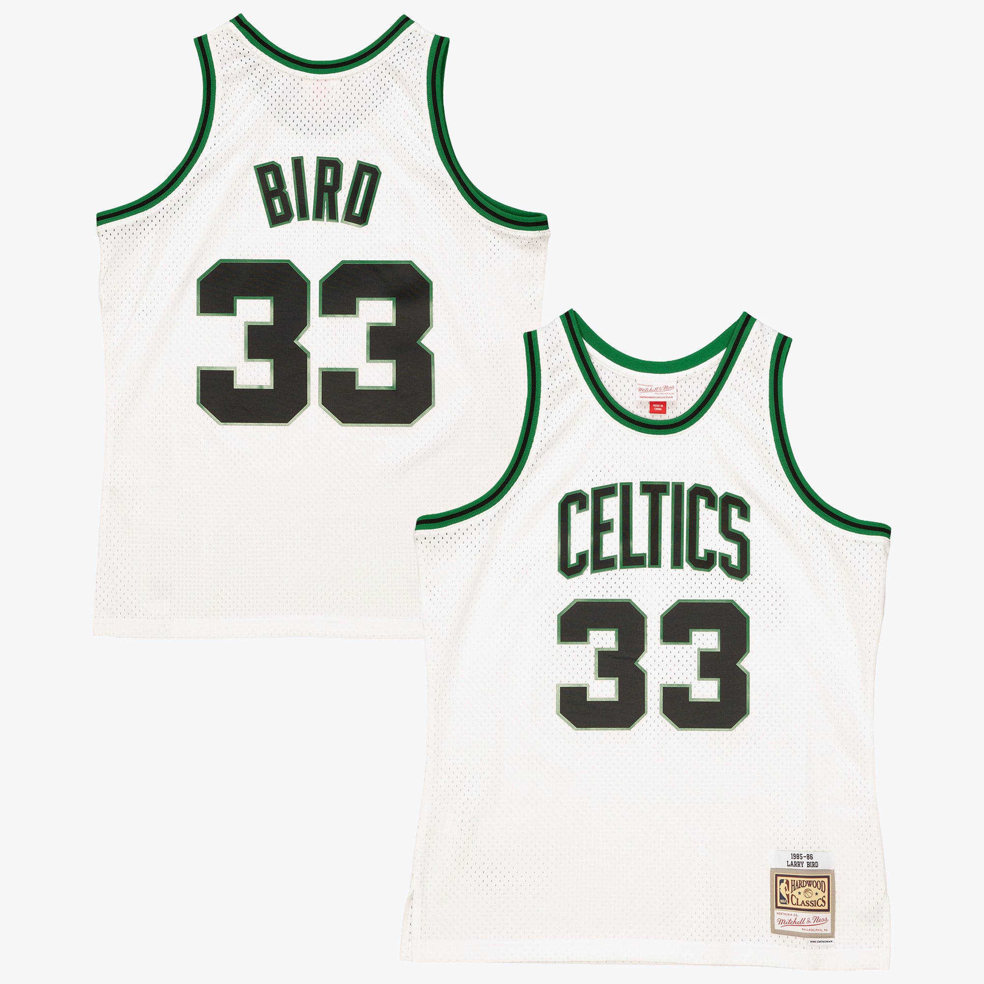 Maillot authentique Swingman Mitchell & Ness Larry Bird 1985 Reload des Boston Celtics - Blanc - Homme Taille: M