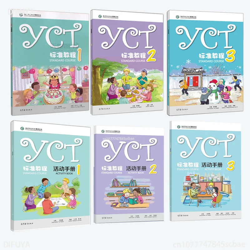 Kinderbuch 6 Bücher/Set Yct Standardkurs 1 2 3 Yct Aktivitätsbücher 1 2 3 Buch zum Chinesischlernen für Kinder DIFUYA