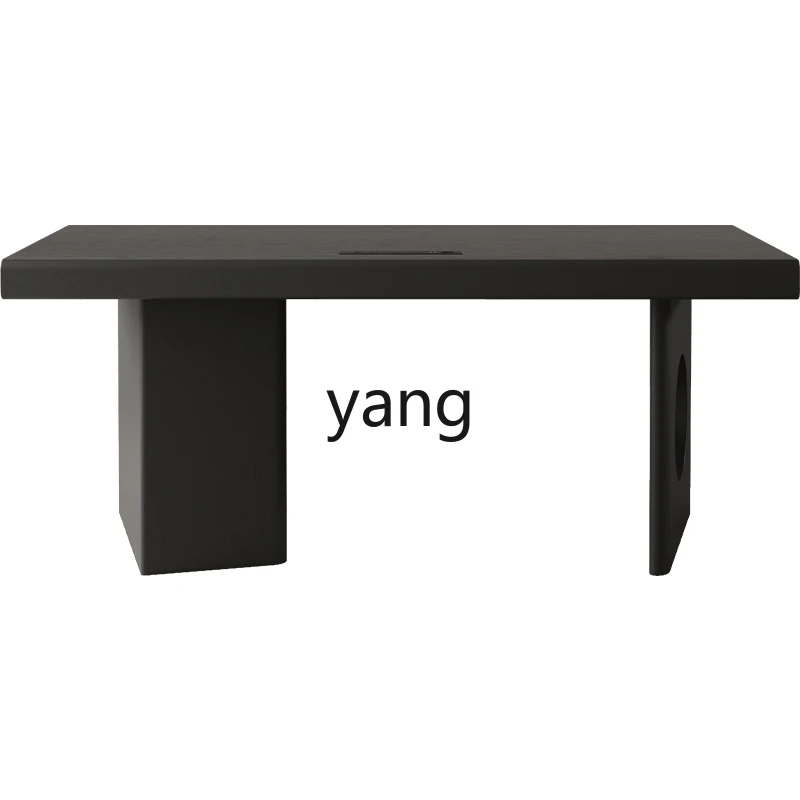 LTT Minimalistischer Heimarbeitsplatz Erwachsenen-Büro Computer-Schlafzimmer Schwarzer Schreibtisch