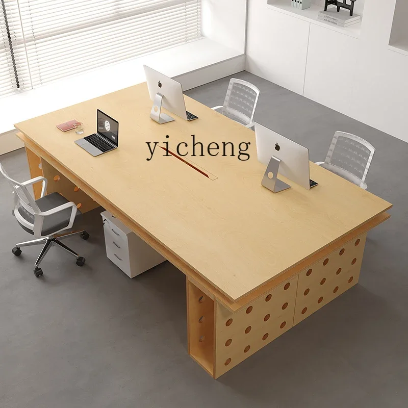 l23 Moderner, schlichter Ocean Board-Schreibtisch, Massivholz-Höhlentisch, Nakajima Terrace