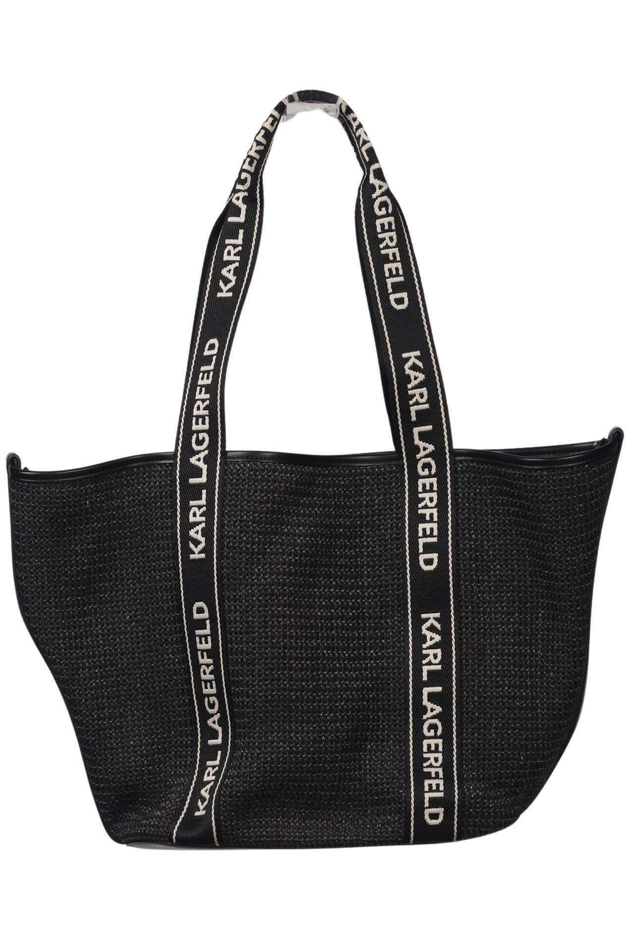 Karl by Karl Lagerfeld Damen Handtasche gross, Gr. , Schwarz, Baumwolle / Kunstleder