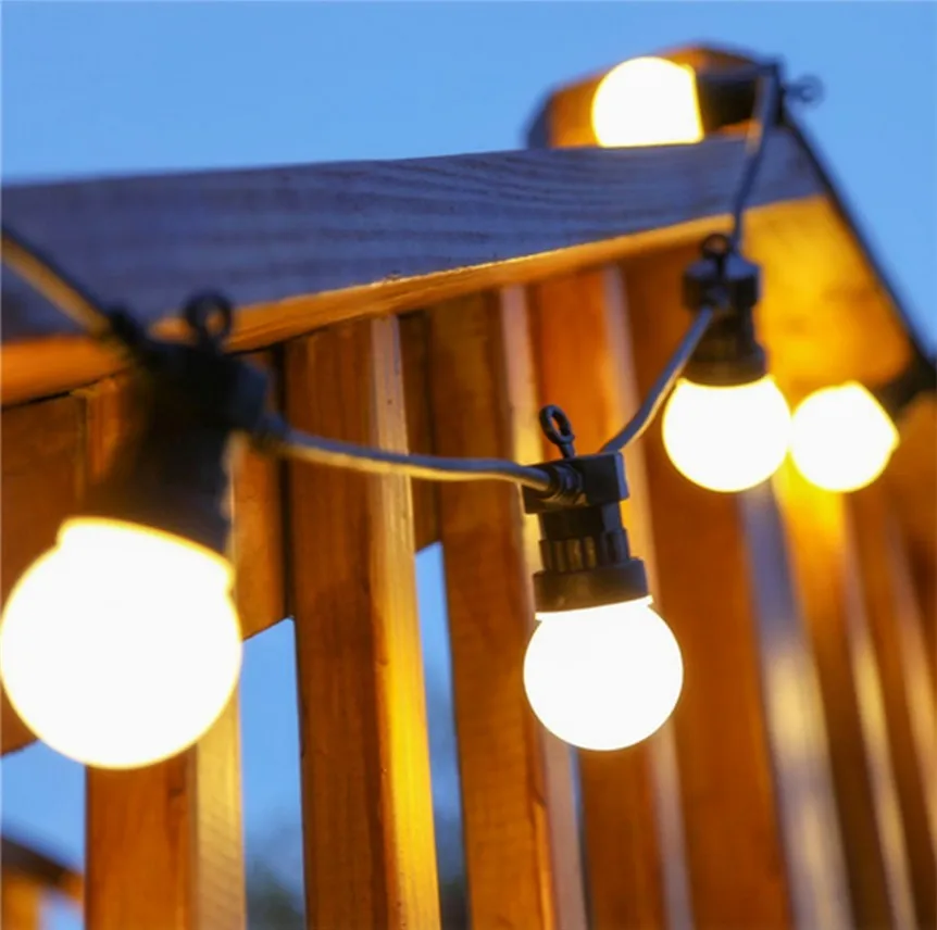 G50 LED-Lichterketten für den Außenbereich, Lichterketten mit Kugelbirnen, Lichterketten für Hochzeit, Garten, Veranda, Terrasse, Straßendekoration