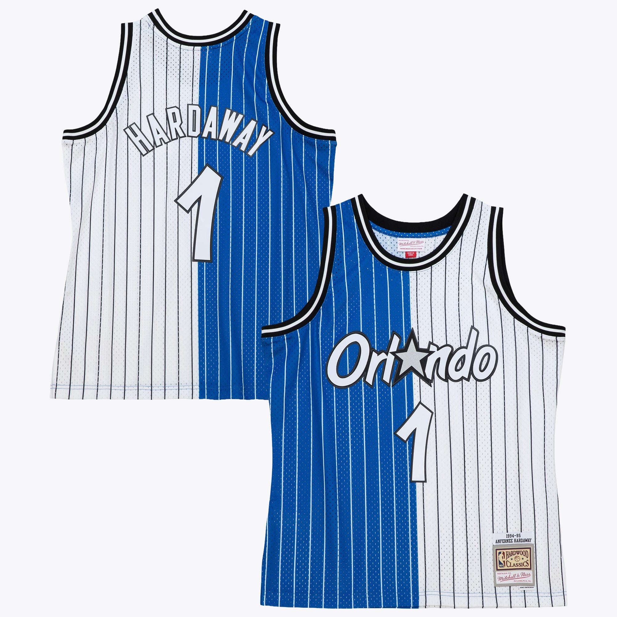 Maillot authentique Mitchell & Ness des Orlando Magic Anfernee Hardaway 1994 Swingman bicolore - Bleu/Blanc - Homme Taille: S