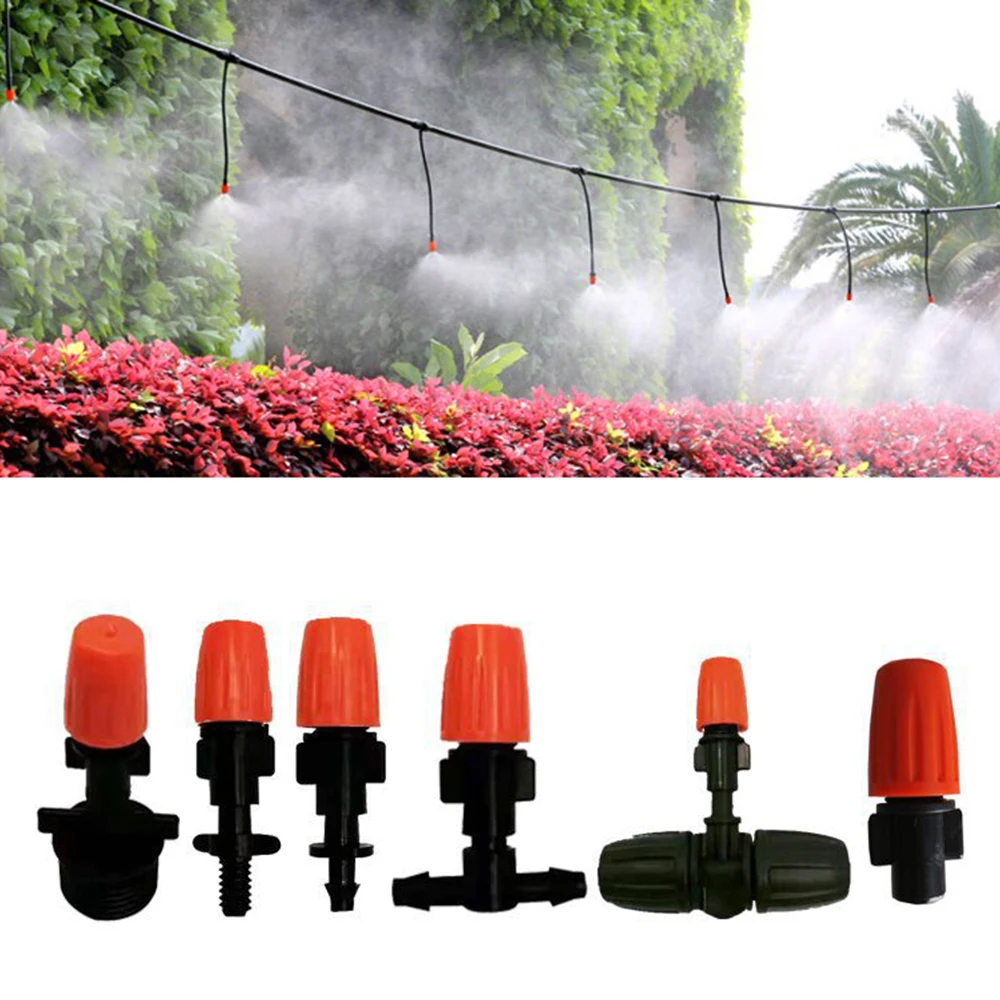 10pcs Atomizing Nozzle Drippers, Adjustable Garden Irrigation Nozzle, Micro Auto Irrigation System Garden/Roof Cooling Nozzle