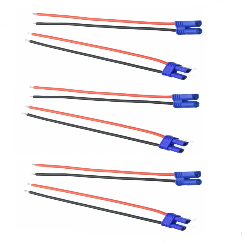 EC2 Pigtail Cable Male Female EC2 2mm Bullet Connector Plug 100mm 18awg Soft Silicone Wire for RC Hobby Quadcopter Lipo Battery