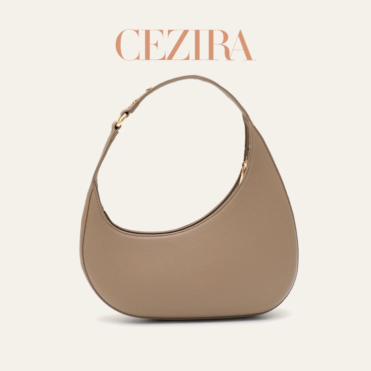 CEZIRA mode minimaliste couleur unie PU Vegan sacs en cuir pour les filles à la mode en forme de bateau Hobo sous les bras épaule demi-lune sac