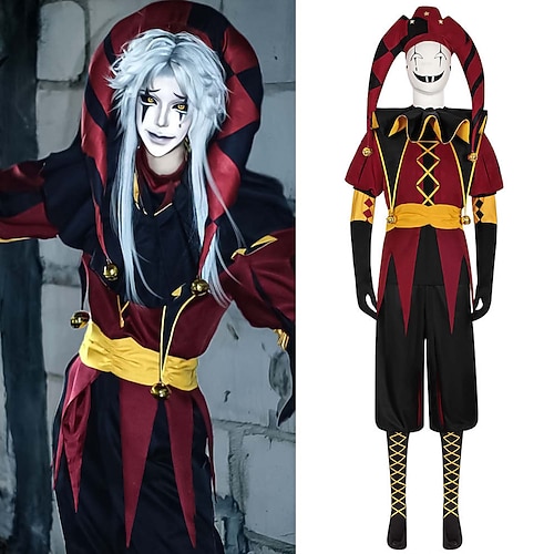 Halloween Videospiel Kostüm Pierrot Clown Der Freakzirkus Cosplay Erwachsene Herren Halloween Karneval Party Leistung Bühne Einfache Halloween-Kostüme Verkleiden