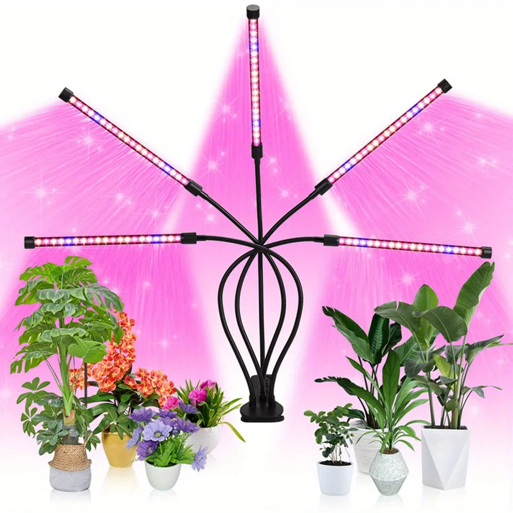 KEBINCPLED Indoor-Pflanzenlampe mit Clip für Topfpflanzen, USB 5V, Rot-Blau, Hydroponisches System, Blumen- und Sämlings-Pflanzenlampe für den Schreibtisch