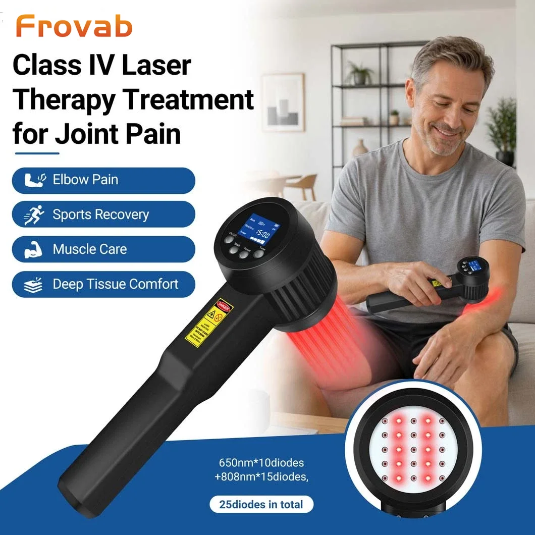 Appareil de thérapie laser à haute puissance Frovab 5W pour tissus profonds, équipement médical de laser froid de classe IV pour soulager la douleur, l