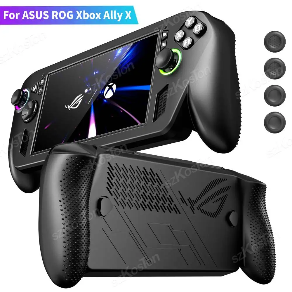 Silicone Protective Case for ROG Xbox Ally X Game Console Anti-Scratch Cover with Thumb Stick Cap for ROG Xbox Ally Accessories