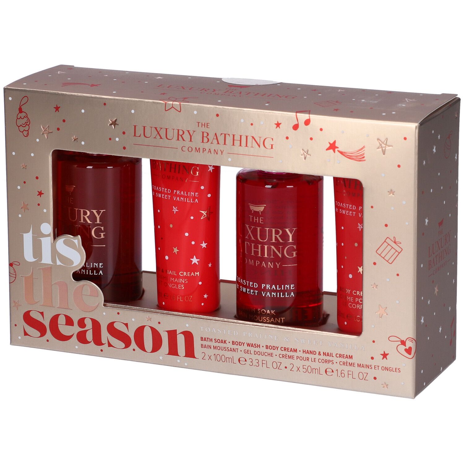 The Luxury Bathing Company Set Regalo Vaniglia Calda e Pralina Tostata