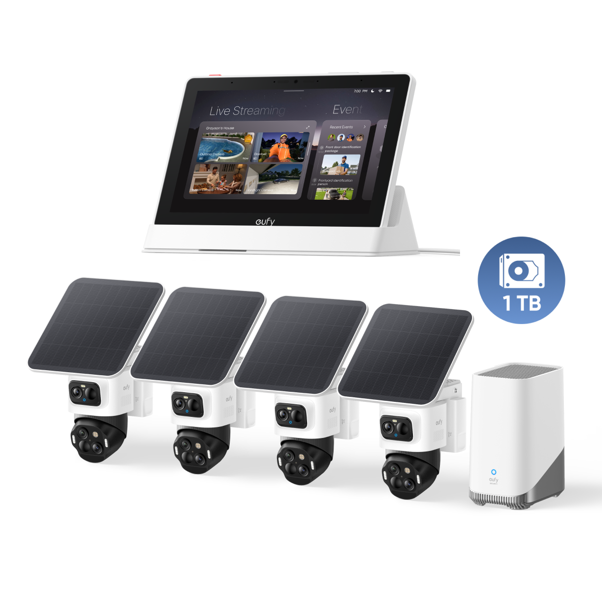 eufyCam S4 4‑Kamera‑Set, 1TB Festplatte Image