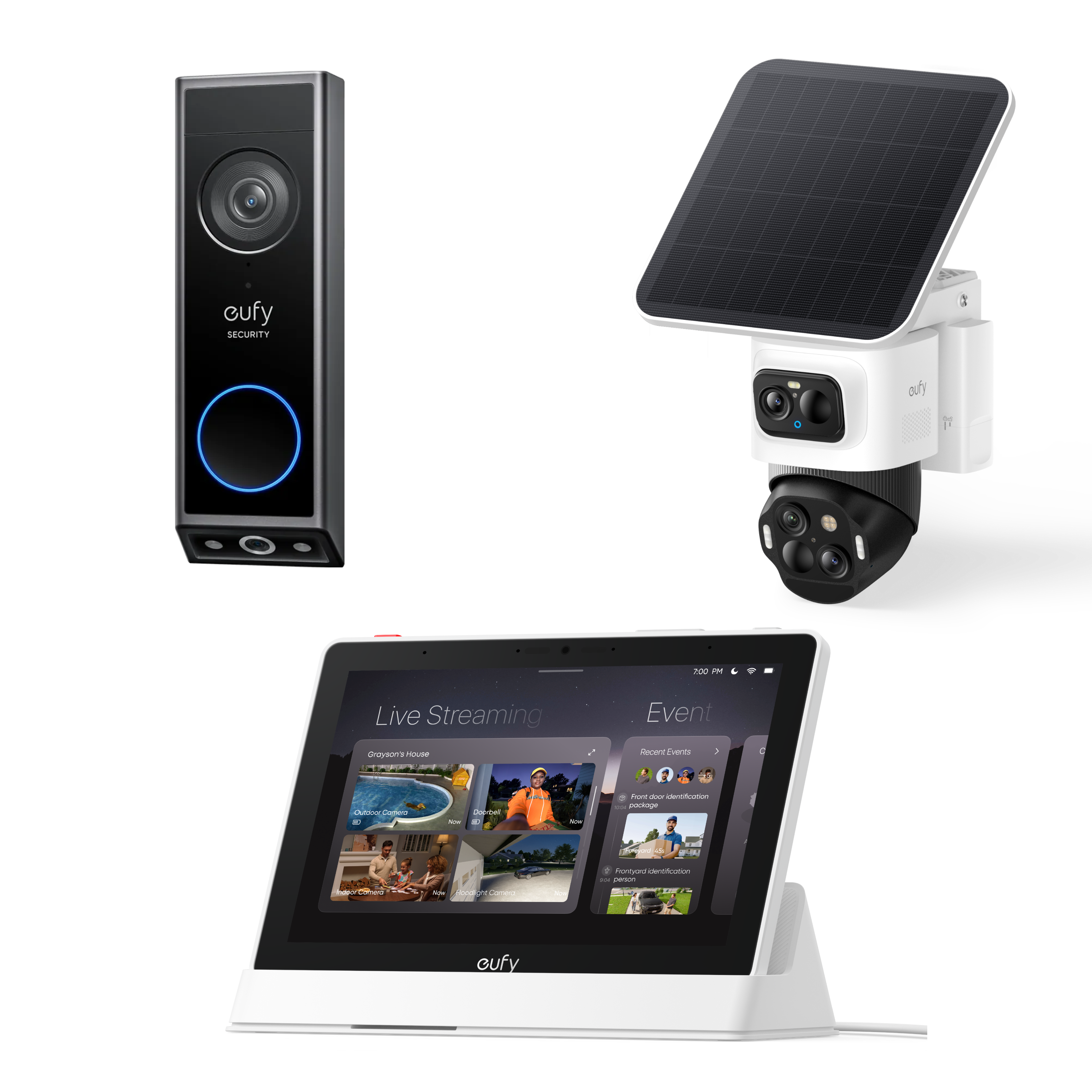 eufyCam S4 und Türklingel mit Kamera E340, Smart Display E10 Image