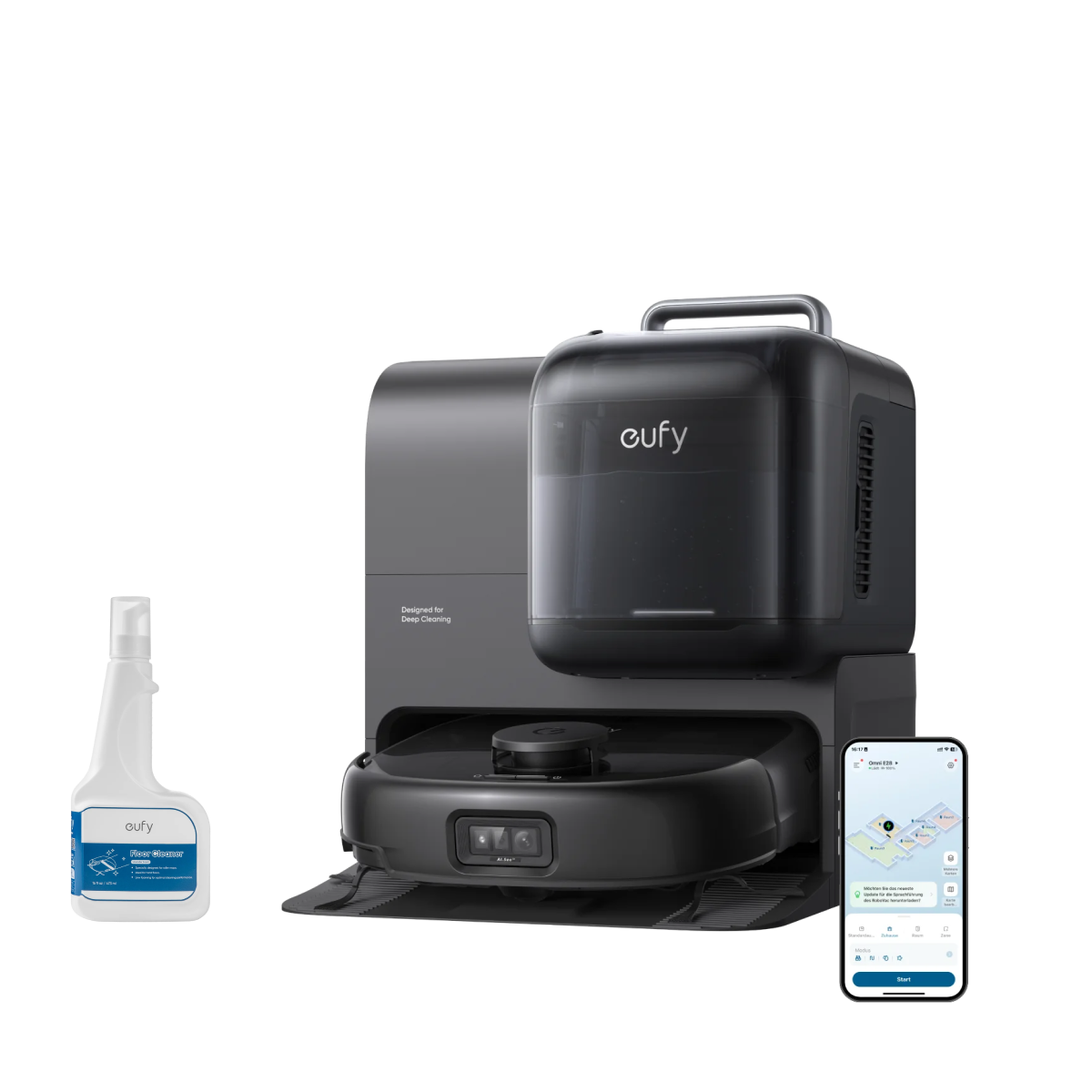 Anker eufy Saug- und Wischroboter Omni E28 mit Bodenreiniger-Set