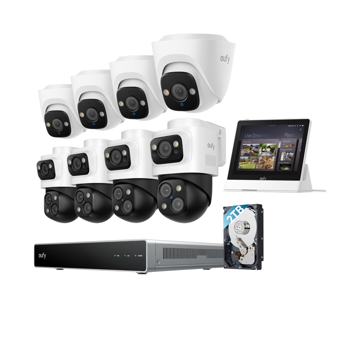 Anker eufy PoE Bullet-PTZ-Kamera S4 8-Cam kit Image