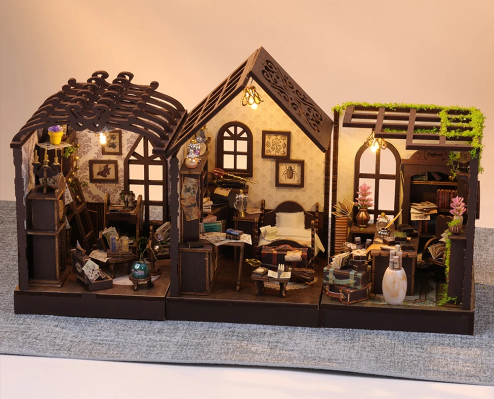 Kit de maison de poupée miniature en bois à monter soi-même, meubles miniatures, meubles de maison de poupée, modèle artisanal à assembler, jouets, cadeaux d