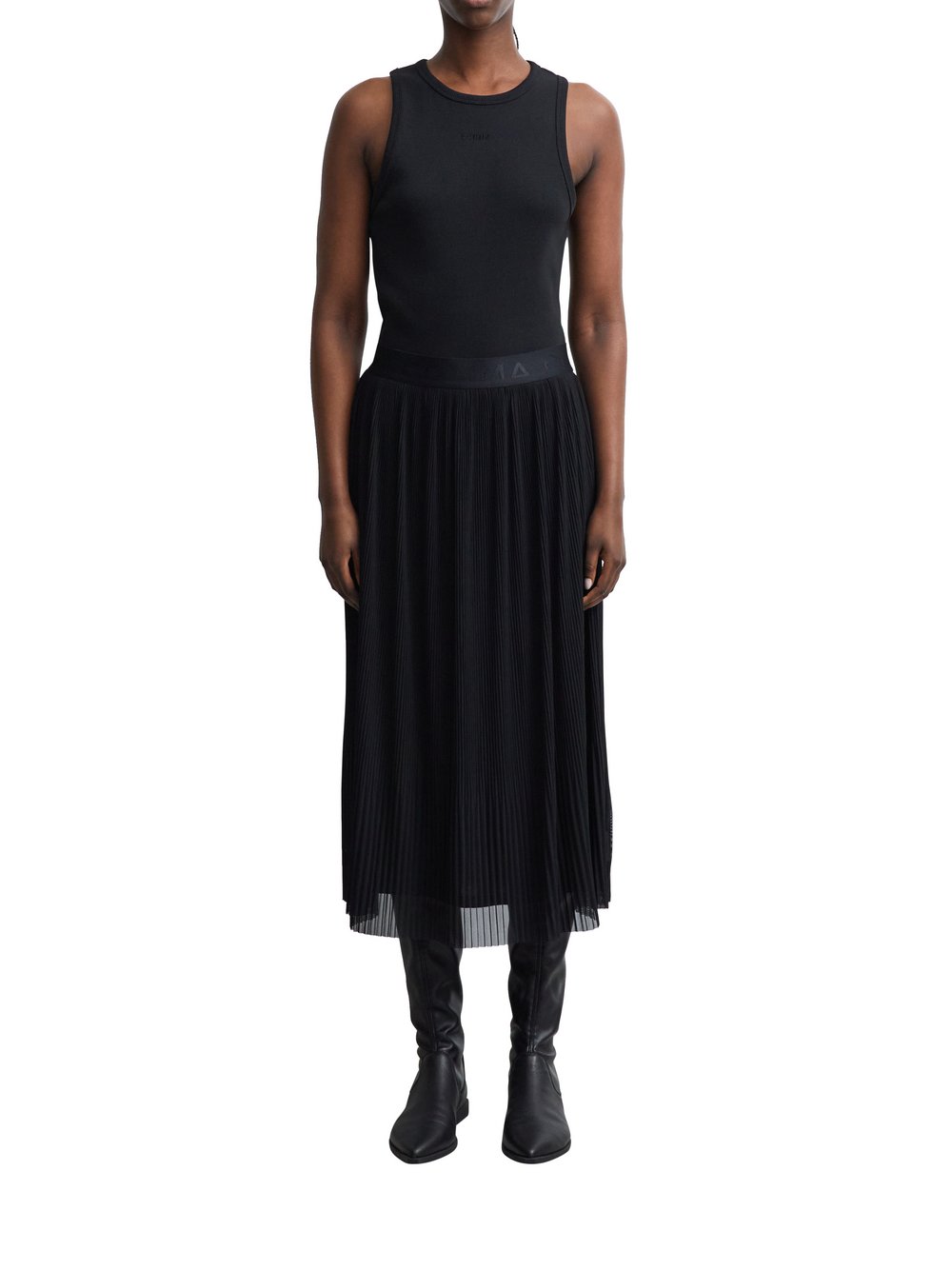 comma Plisseerock Damen schwarz, 40