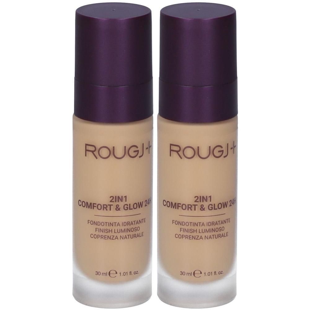 Rougj+ 2In1 Comfort & Glow 24H Fondotinta Idratante Luminoso Colore 04