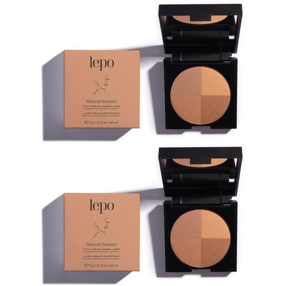 LEPO Mineral Bronzer Terra in polvere compatta 4 colori 2x1 St