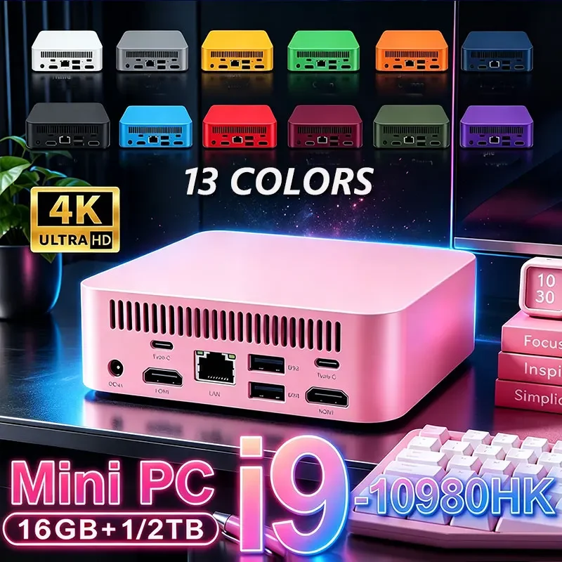 2026 Portable Mini PC Gamer Intel Core i9 10980HKWindows 11Mini Computer 16GB RAM 1TB 2TB M.2 Office Gaming Desktop PC