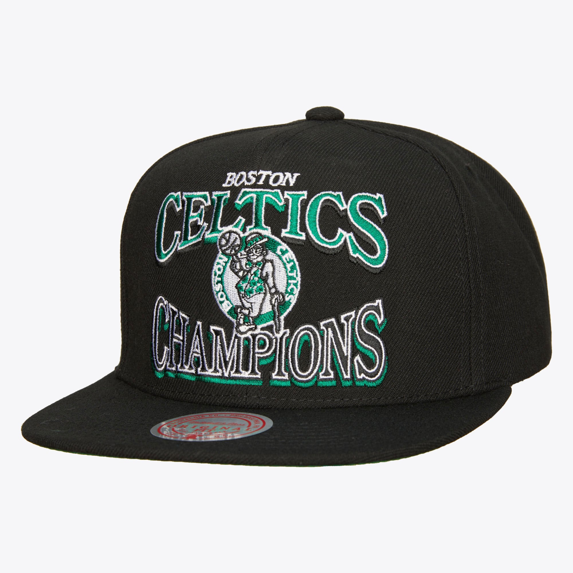 Boston Celtics Mitchell & Ness Champions Era Hardwood Classics Snapback – Schwarz