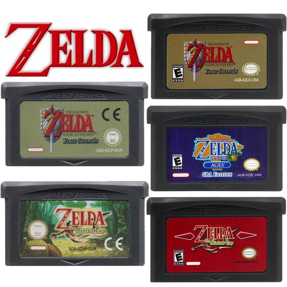GBA Game Card Cartridge 32 Bit Video Game Console Legend Of Zelda Game Card Links Awakening DX Four Swords The Minish Cap