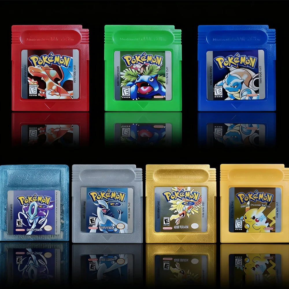 ▍Pokémon GBC Game Card 16-bit Game Video Game Cartridge Console Card Red Blue Crystal Golden Green Silver Yellow