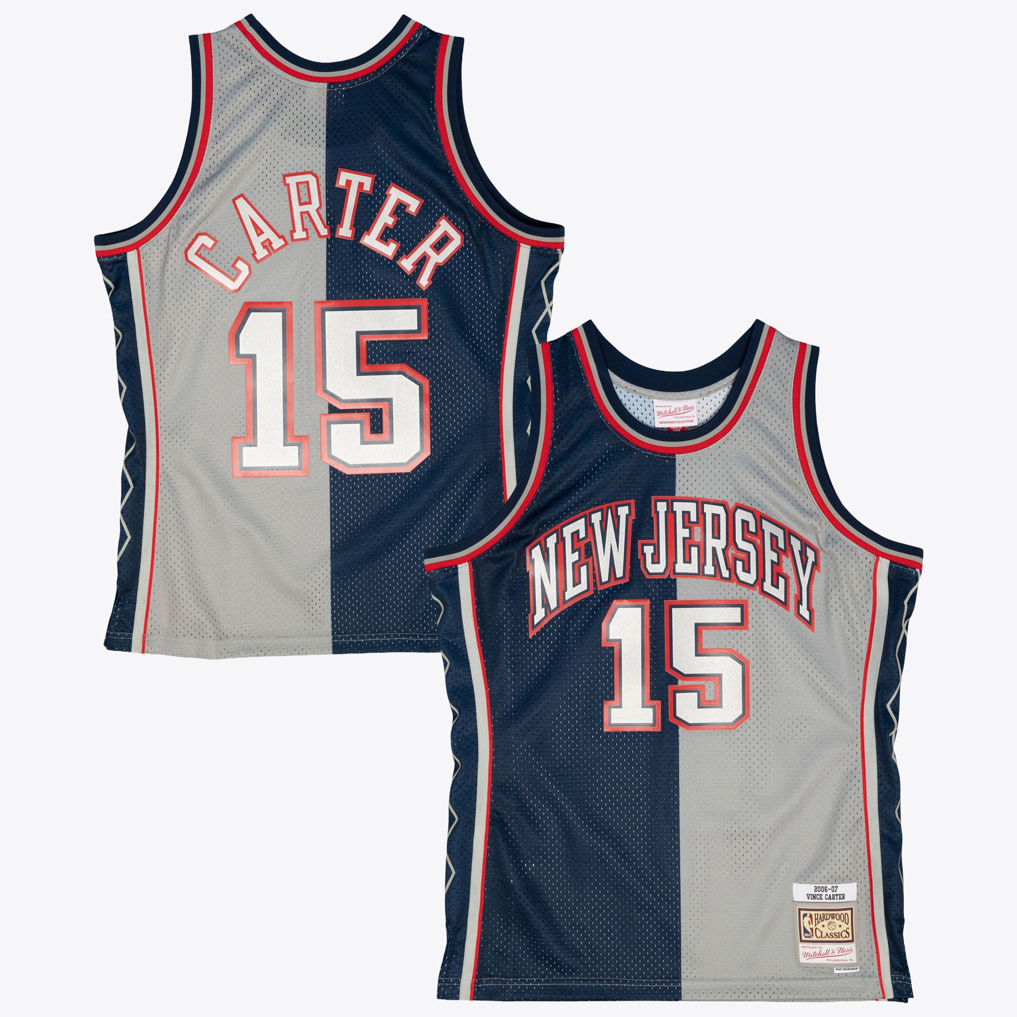 Maillot Swingman Mitchell & Ness Vince Carter 2006 des New Jersey Nets - Bleu/Gris - Homme Taille: M
