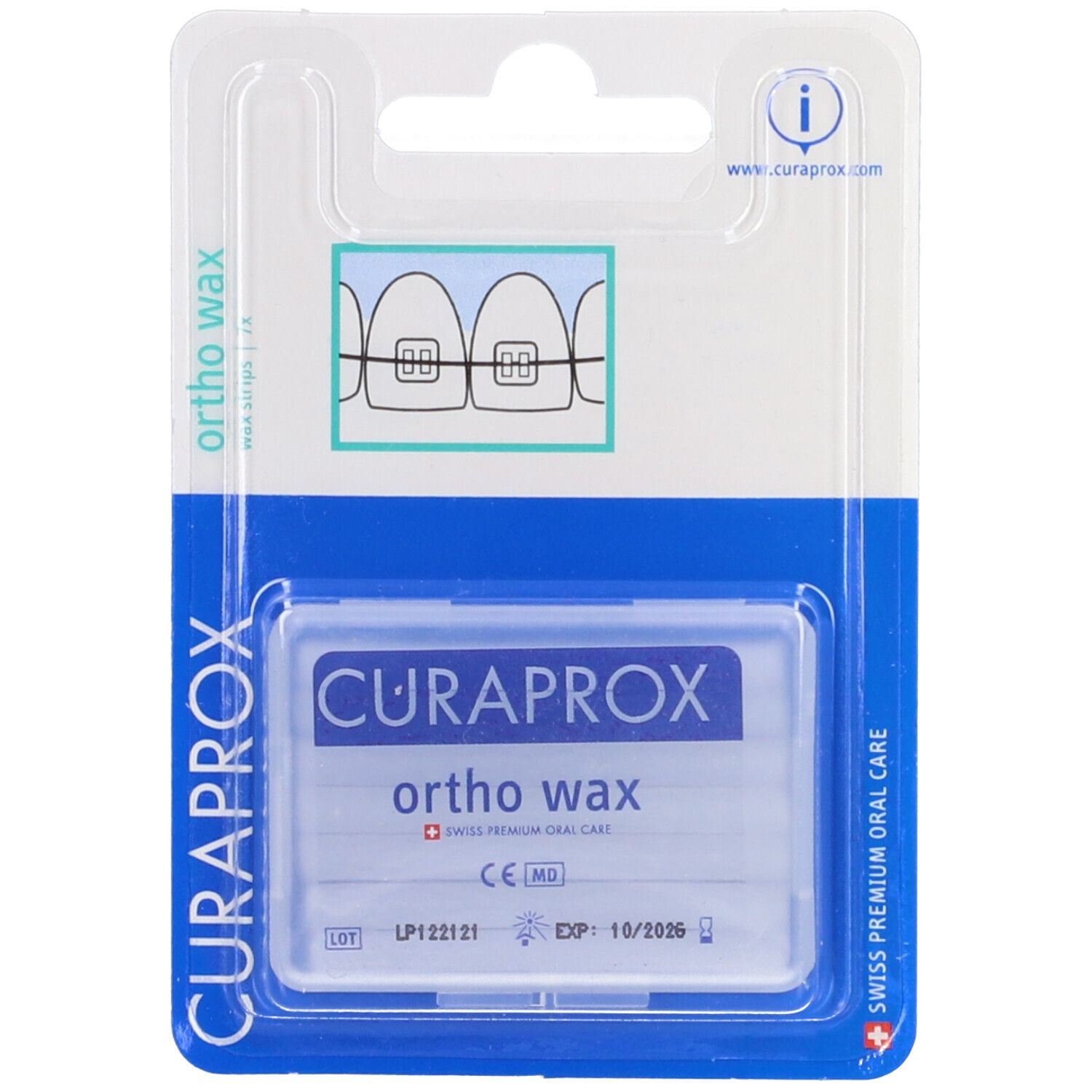 Curaprox Ortho Wax 7 Pezzi 46X4 Mm Di Cera Ortodontica 1 St