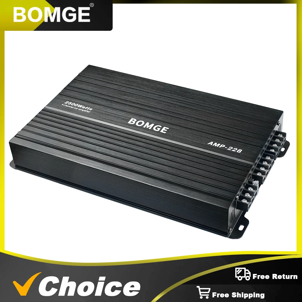 12V Universal Car Amplifier Board 4 Channels Max 2500W Car Audio Amplifier Powerful Car Subwoofer Amplifier Car Accessories
