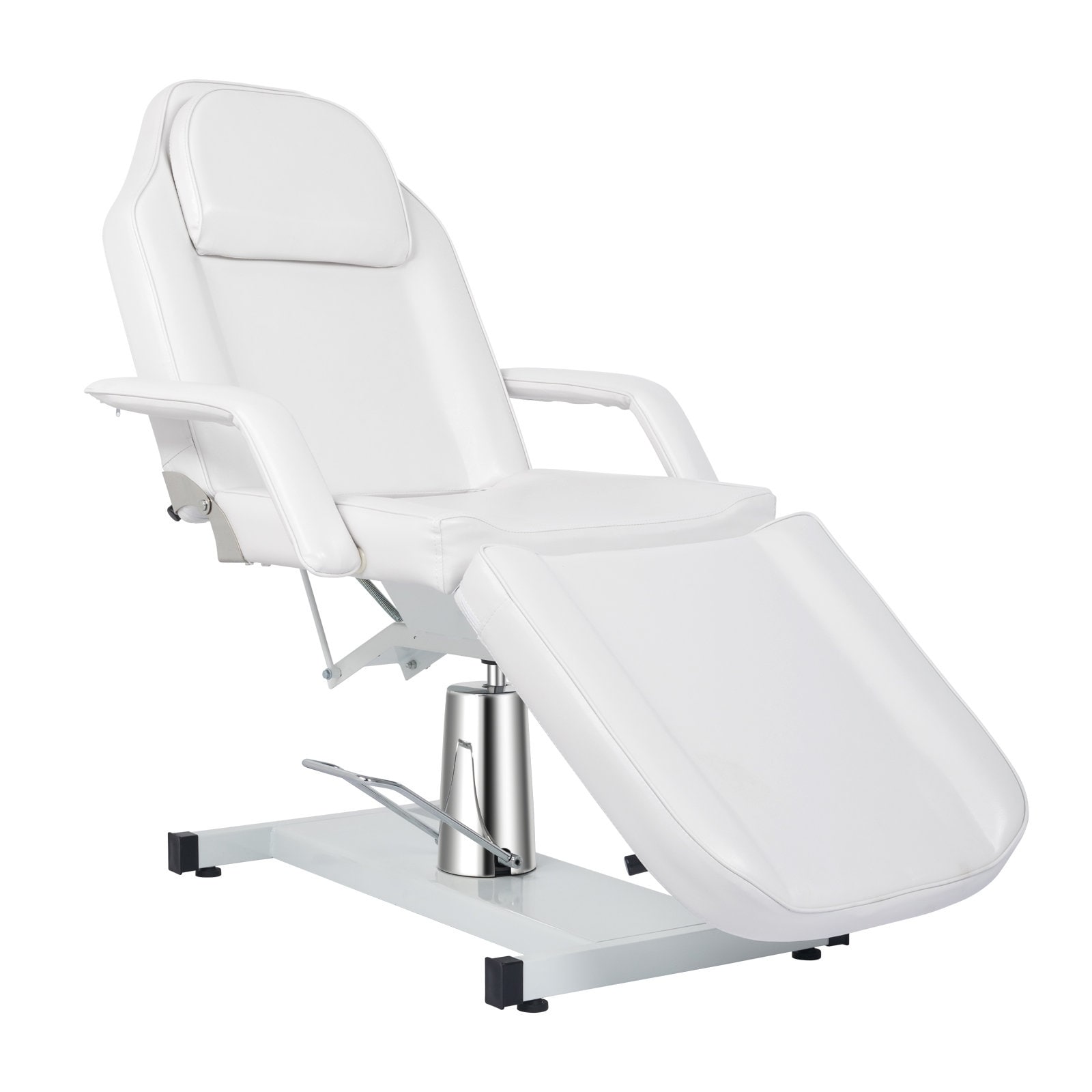 73" Adjustable Beauty Salon Spa Massage Bed Tattoo Chair 360 Degree Swivel White