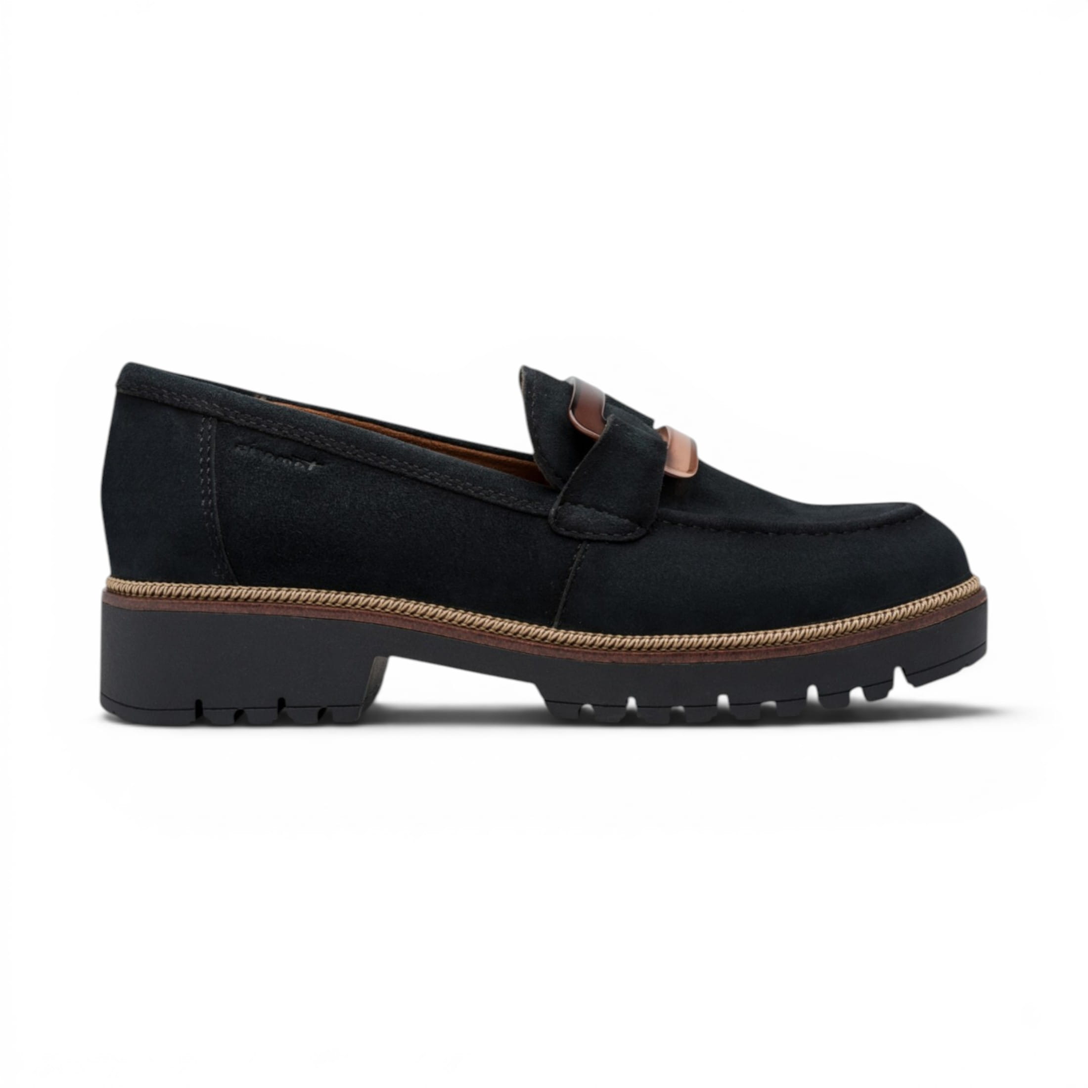 Tamaris Damen blaue Wildleder-Loafer Freizeitschuhe – 24722-43