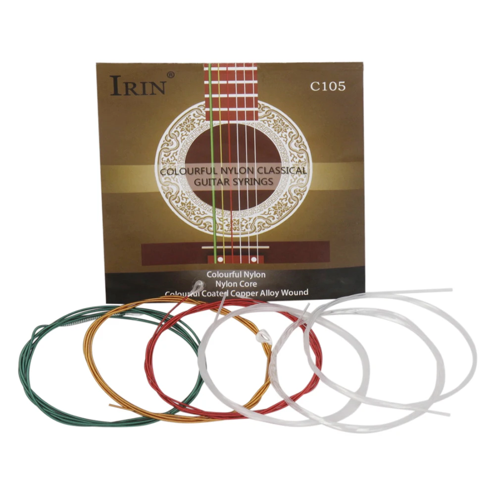 6 teile/satz klassische Gitarren saiten farbige Nylons aite klassische Gitarren saiten Musik instrument Gitarren teile & Zubehör