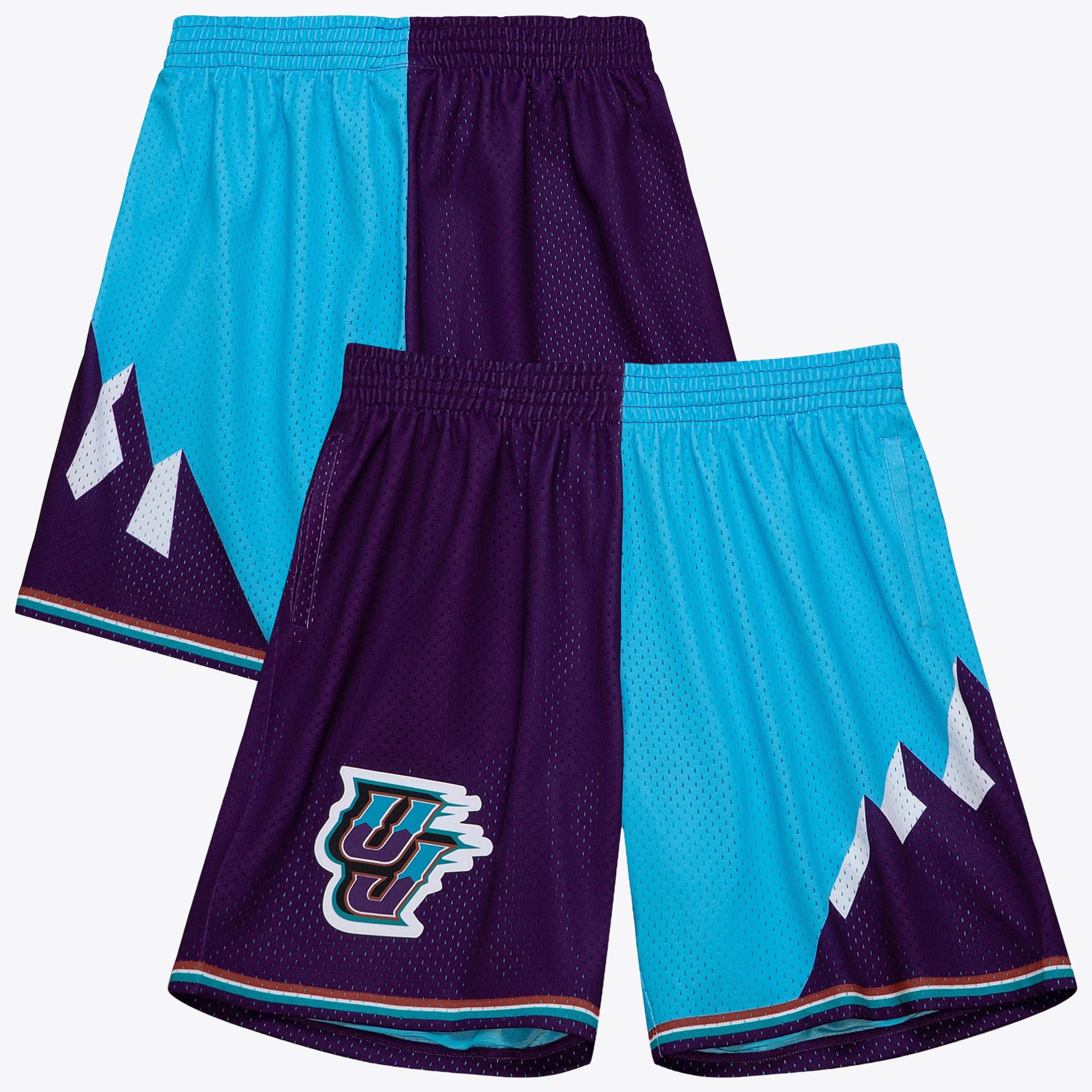 Short Swingman Split Utah Jazz Mitchell & Ness 1996 – Bleu Sarcelle/Violet – Homme - Homme Taille: L