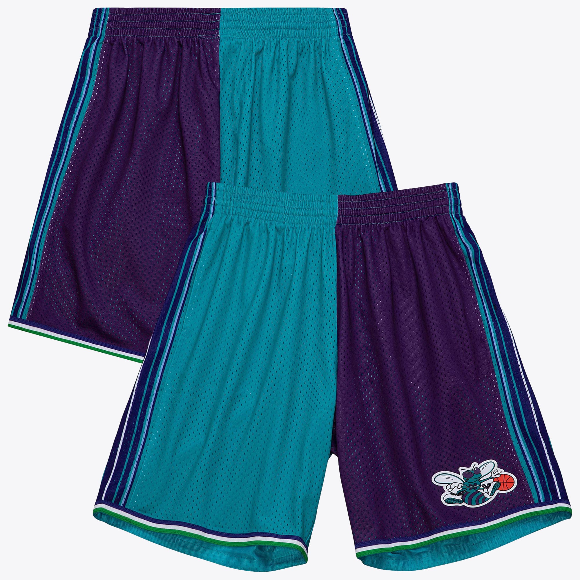 Short Charlotte Hornets Mitchell & Ness 1999 Split Swingman - Turquoise/Violet - Homme - Homme Taille: M