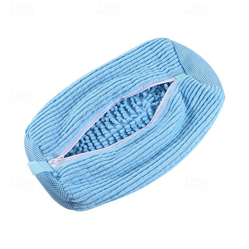 4-Pack Reusable Shoe Washing Bags for Washing Machine, 360° Deep Cleaning Laundry Shoe Bags with Self-Locking Zippers, Protective Mesh Sneaker Wash Bags for Most Shoe Types
