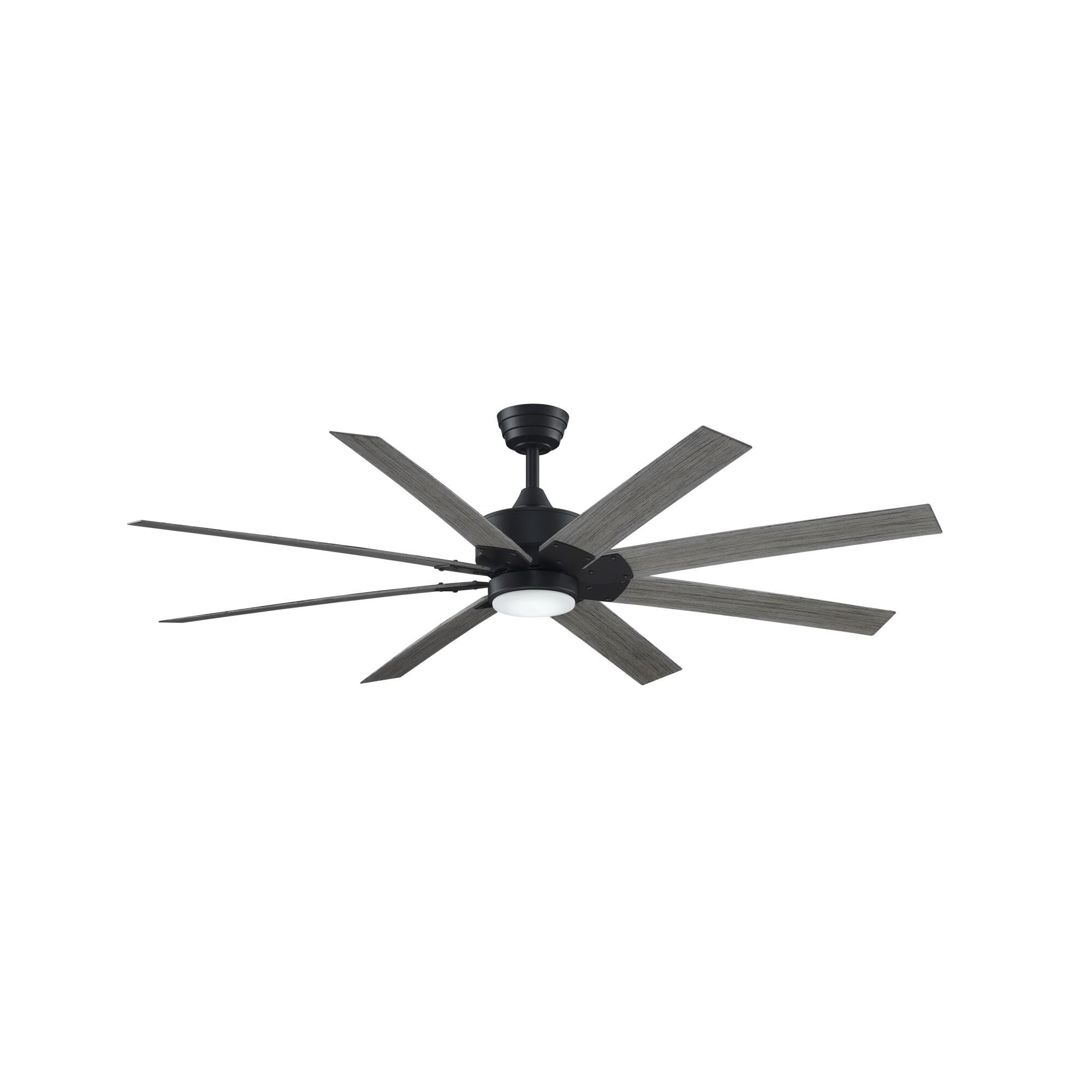 Fanimation Levon Custom 64 Inch Ceiling Fan with Light Kit - FPD7912BBL-64WE-LK