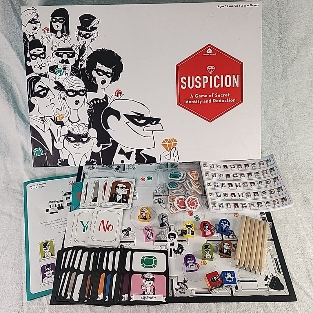 Disney Toys | Game Suspicion Board Secret Identity And Deduction 2018 Ages 10+ New Open Box | Color: Red | Size: Os