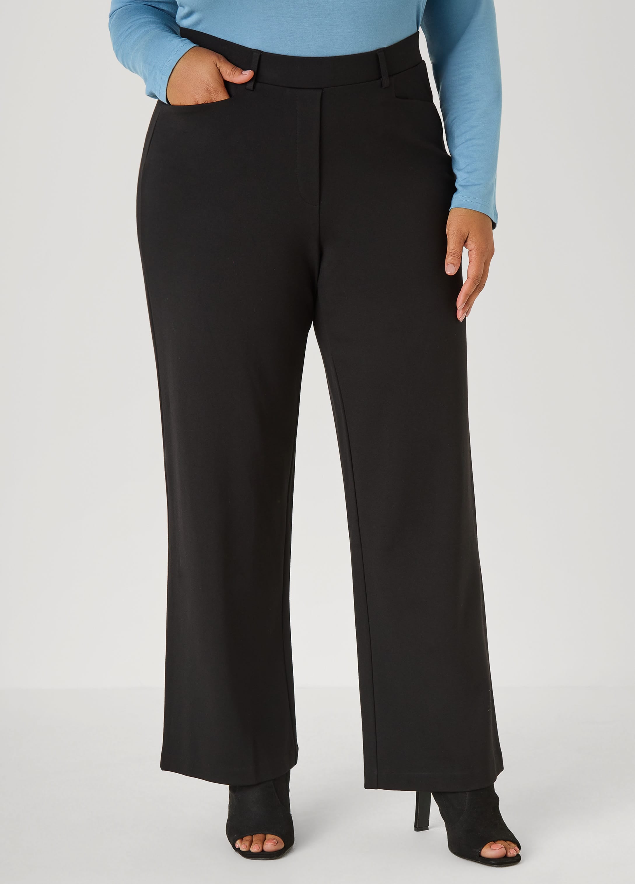 Plus Size Tall Ponte Trousers - Ashley Stewart