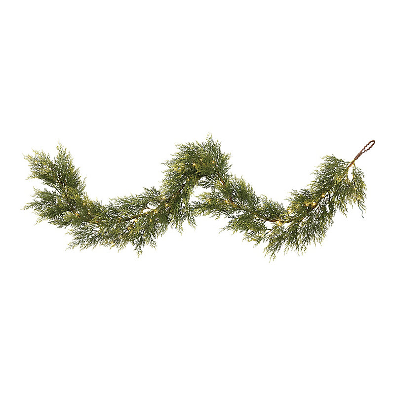 Prelit Cypress Garland - Ballard Designs