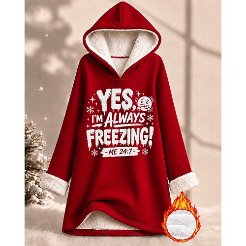 Damen Kapuzenpullover Druck Grafik Tiermotiv Warm Mode Modern Langarm Mit Kapuze Lange Oberteile Lässig Straße Blau Hellrosa Rosa Rote Grau Herbst Winter