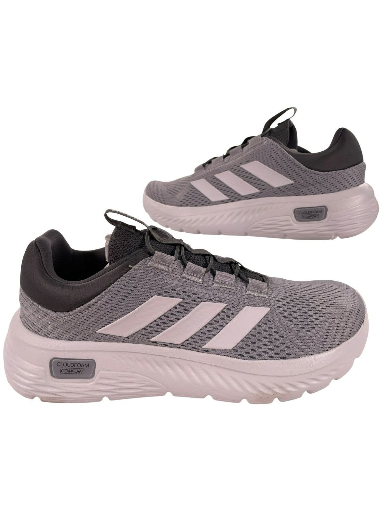 Adidas Shoes | Adidas Cloudfoam Shoes Comfy El Running Sports Shoes Gray & White Men's Sz 9 New | Color: Gray/White | Size: 9