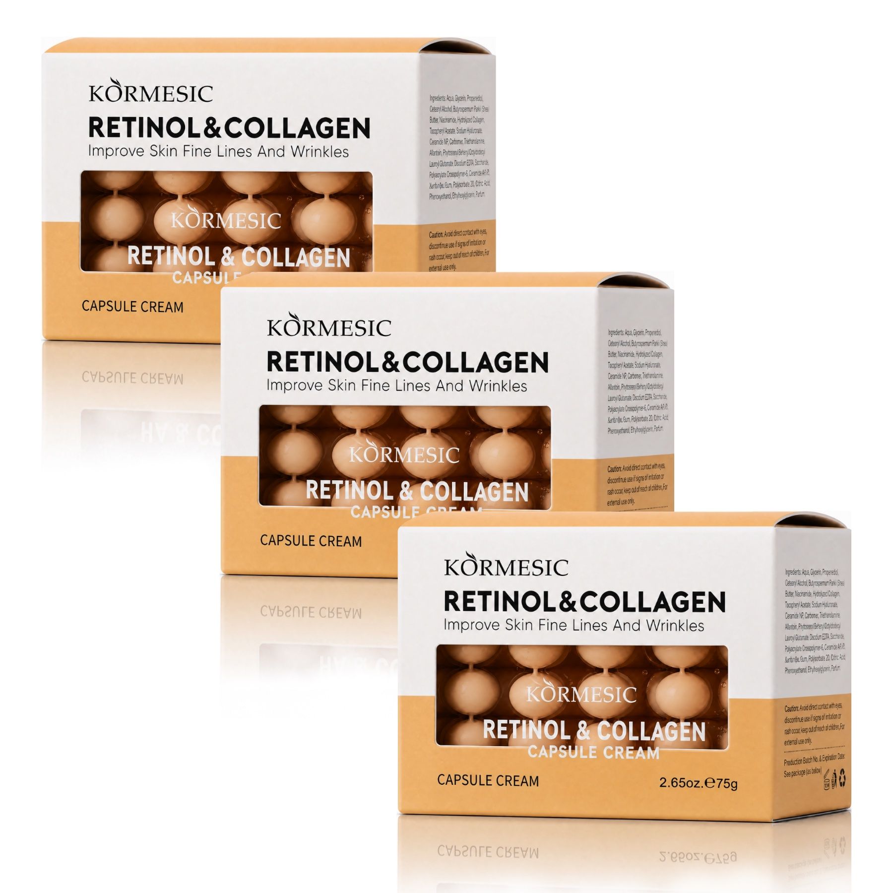KORMESIC Crema Viso in Capsule al Retinolo e Collagene – Trattamento N